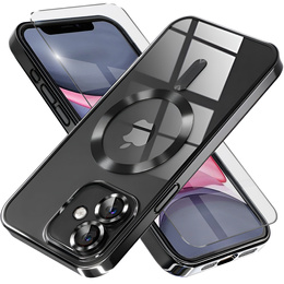 Etui do iPhone 11, Electro MagSafe, czarne + Szkło na ekran