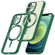Etui do iPhone 12, Electro MagSafe, zielone + Szkło na ekran