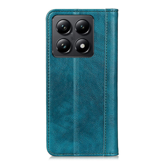 Etui do Xiaomi 14T Pro, Wallet Litchi Leather, zielone