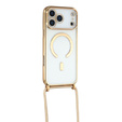 Etui do iPhone 17 Pro, Electro MagSafe, złote + Smycz