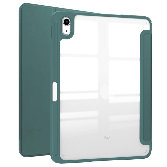 Etui do iPad 10.9" 2022 (10 gen.) / iPad 11" 2025 A16 (11 gen.), Smartcase Hybrid, z miejscem na rysik, ciemnozielone