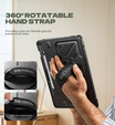 Etui Dexnor 360° do Samsung Galaxy Tab S9+ / S10+, z paskiem i miejscem na rysik - czarne