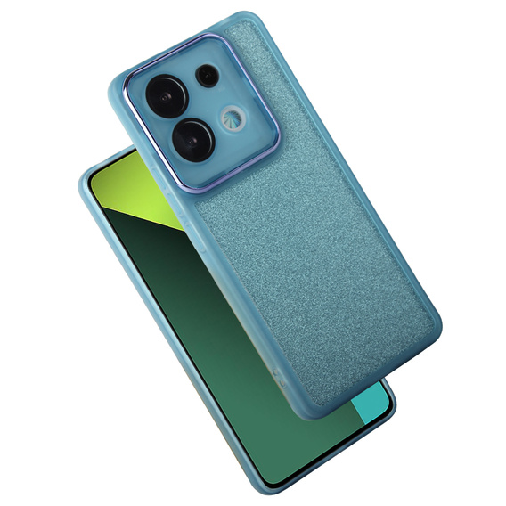 Etui do Xiaomi Redmi Note 13 5G, Glittery Powder, niebieskie + Szkło hartowane 9H