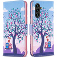 Etui z klapką do Samsung Galaxy A15, Wallet, two owls + szkło 9H