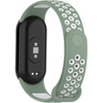 Pasek Silikonowy do Xiaomi Smart Band 10 / 9 / 8, Zielony / Biały