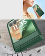 Etui do Motorola Razr 60 Ultra, PC Case, ze szkłem i podstawką, zielone