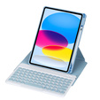 Etui z klawiaturą do iPad 11" 2025 A16 (11 gen.) / iPad 10.9" 2022 (10 gen.), Rotary 360° Leather, jasnoniebieskie