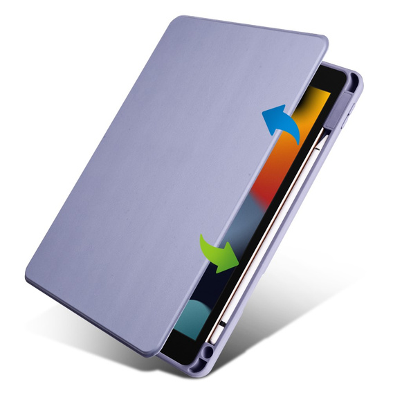 Etui do iPad 10.2" 2021/2020/2019 (9/8/7 gen.), z miejscem na rysik, Obrotowe 360°, Fioletowe