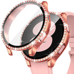 2w1 Etui + Szkło Hartowane do Samsung Galaxy Watch 5 44mm, Różowe