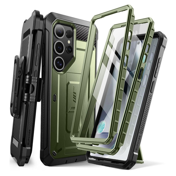 Etui Supcase do Samsung Galaxy S25 Ultra, Unicorn Beetle Pro, Zielone (2x Ramka)