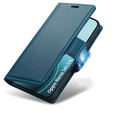 Etui do Oppo Reno 14 F / 14 FS, ERBORD Glossy Litchi, portfel z klapką, niebieskie
