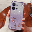 Etui do Infinix Note 30 VIP, Glitter Flower, fioletowe