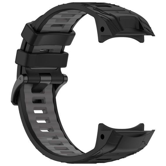 Pasek silikonowy do Garmin Instinct 3 Solar / Instinct 3 AMOLED 45mm – sportowy, czarno-szary