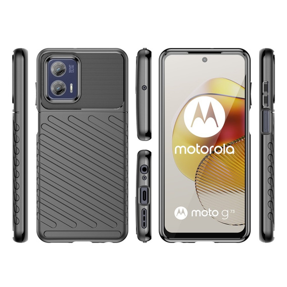 Etui do Motorola Moto G73 5G, Thunder, czarne