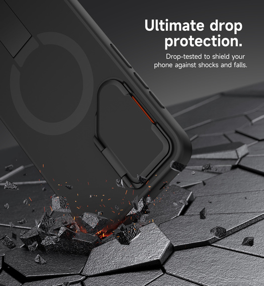 Etui do Samsung Galaxy S25 FE, Suritch Shockproof, do MagSafe – czarne