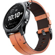 Pasek Skórzany Quickfit do zegarków Garmin Fenix 5X/6X/6X PRO/7X, Brązowy