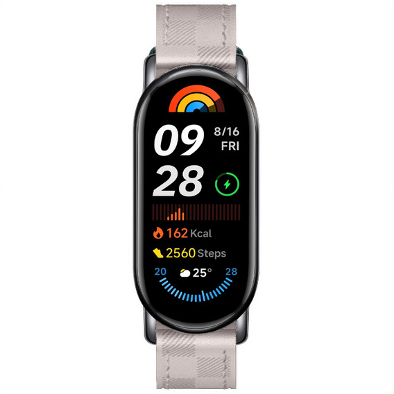 Pasek Skórzany do Xiaomi Smart Band 10 / 9 / 8, Różowy