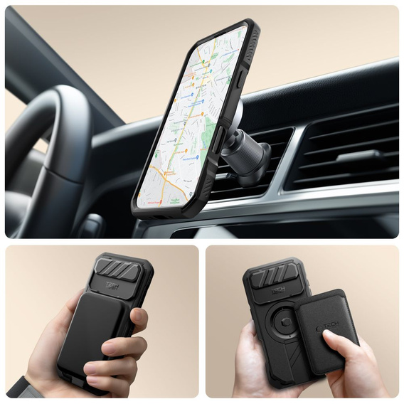 Etui Tech-Protect do iPhone Air, Kevlar MagSafe+, Czarne