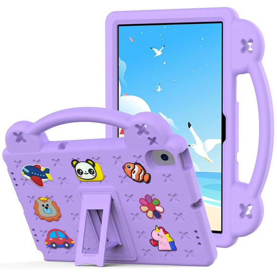 Etui do Lenovo Tab M10 X505F X605F /  Tab P10-X705F/L / Huawei T5 10.1, Cute Patterns, z podstawką, Fioletowe