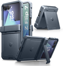 Etui pancerne do Samsung Galaxy Z Flip7 5G, Dexnor, niebieskie