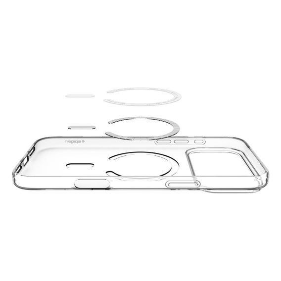 Etui Spigen do iPhone 17 Pro Max, Liquid Crystal Mag MagSafe, Clear/White