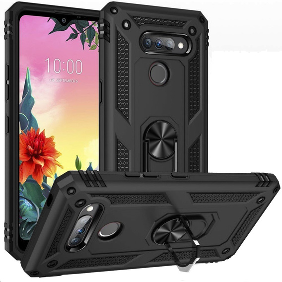 Etui pancerne do LG K50S, Nox Case Ring, czarne