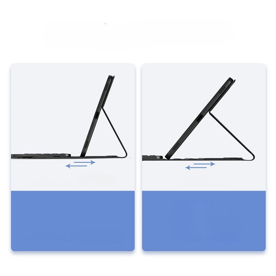 Etui z klawiaturą do Samsung Galaxy Tab S10 Lite / S10 FE / S9 FE / S9, Dux Ducis Pen Slot TouchPad Leather, czarne