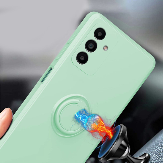 Zestaw Etui do Samsung Galaxy A04S / A13 5G, Smooth Ring, Zielone + Szkło