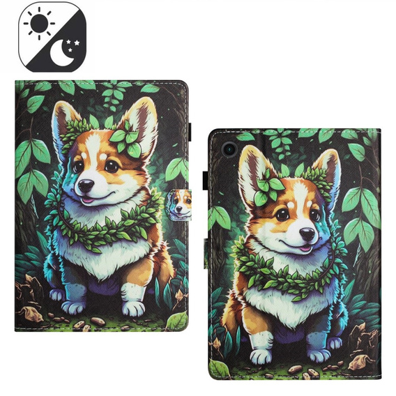 Etui do Samsung Galaxy Tab A11/A9, corgi dog