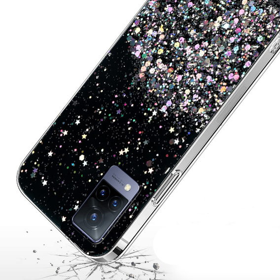 Etui do Vivo V21 5G, Glittery, czarne