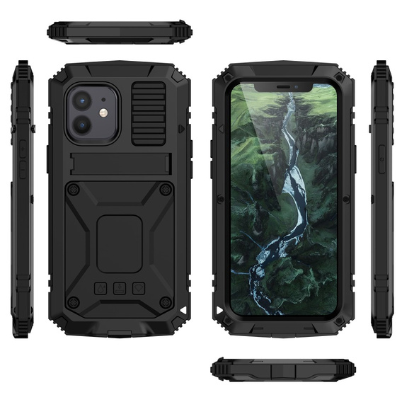 Etui pancerne do iPhone 12 Mini, R-JUST, czarne