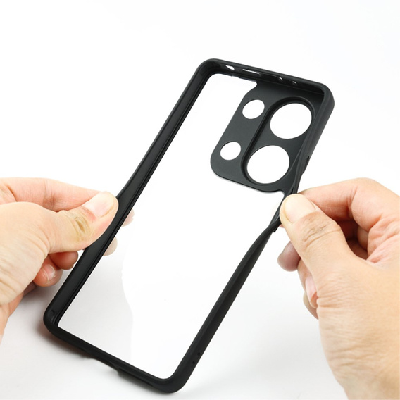Etui do Xiaomi Redmi Note 13 Pro 4G / Xiaomi Redmi Note 14S / Xiaomi Poco M6 Pro 4G, Fusion Hybrid, z ochroną aparatu, przezroczyste / czarne