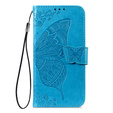 Etui z klapką do Xiaomi Redmi Note 15 Pro Plus 5G / Poco M8 Pro 5G, Butterfly, niebieskie
