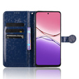 Etui z klapką do Oppo A5 Pro 5G, Wallet Rhombus, niebieskie