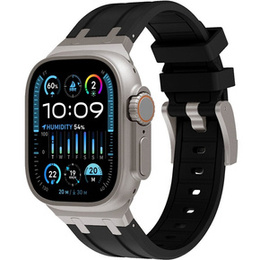 Pasek Silikonowy do Apple Watch 1/2/3/4/5/6/7/8/9/10/11/SE Ultra 1/2/3 42/44/45/46/49mm, Czarny
