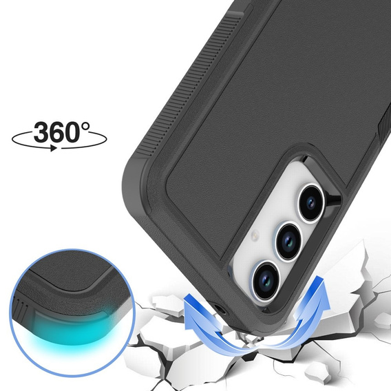 Etui pancerne do Samsung Galaxy A35 5G, Dual Shockproof, czarne