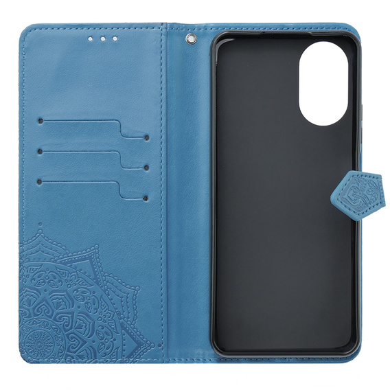 Etui z klapką do Oppo A38 4G / Oppo A18 4G, Mandala, niebieskie