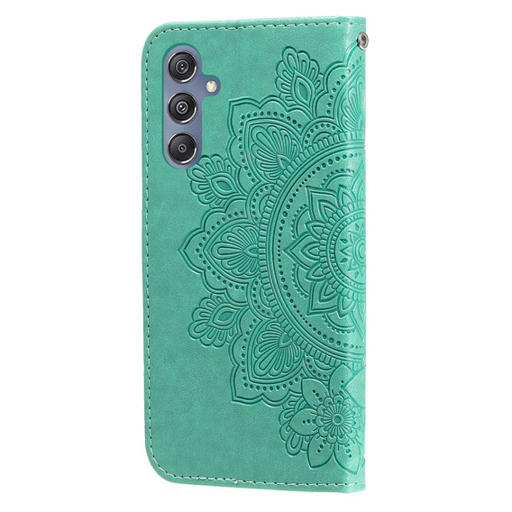 Etui z klapką do Samsung Galaxy M34 5G, Mandala, zielone