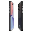 Etui z MagSafe Spigen do iPhone 15 Pro, Enzo Aramid, Carbon, Matowe Czarne
