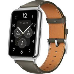 Pasek Skórzany do Huawei Watch Fit 2, z przeszyciami, Szary