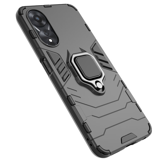Etui do Oppo A78 5G, Kickstand Ring, czarne