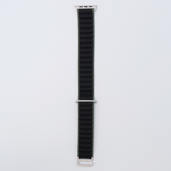 Pasek Nylonowy do Apple Watch 1/2/3/4/5/6/7/8/9/10/11/SE Ultra 1/2/3 42/44/45/46/49mm, Zielony / Czarny