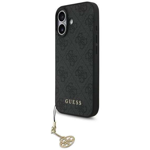 Etui GUESS do iPhone 17, 4G Charms Collection Hardcase, do MagSafe, czarne
