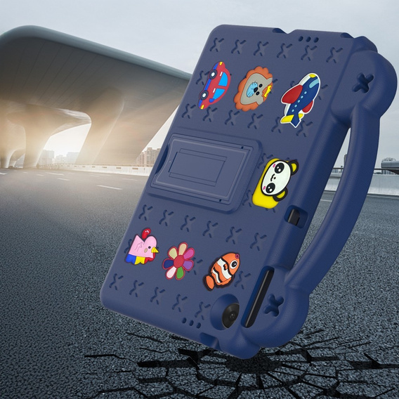 Etui do Lenovo Tab 10.1" TB311FU, Cute Patterns, z podstawką, granatowe