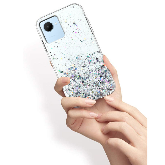 Etui do Realme C30 / Narzo 50i Prime, Glittery, przezroczyste