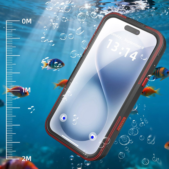 Etui Wodoodporne IP68 do iPhone 17 Pro, SHELLBOX GTM MagSafe, czarne