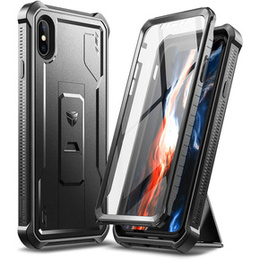 Etui pancerne do iPhone X / XS, Dexnor Full Body, czarne