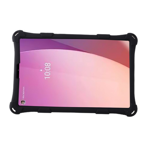 Etui do Lenovo Tab M9, pancerne z podstawką i paskiem, czarne