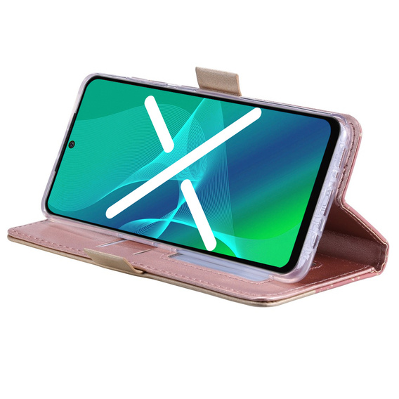 Etui z klapką do Samsung Galaxy S20 FE/5G, Wallet Pocket Zipper Lace, różowe