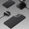 Etui BENKS Kevlar do Samsung Galaxy S25, Carbon Fiber 600D 0043, do MagSafe, czarne